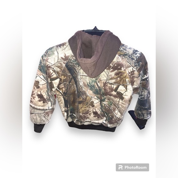 Red Head Bass Pro Shop Youth Small Camo Hooded Quilted Jacket - Picture 2 of 3